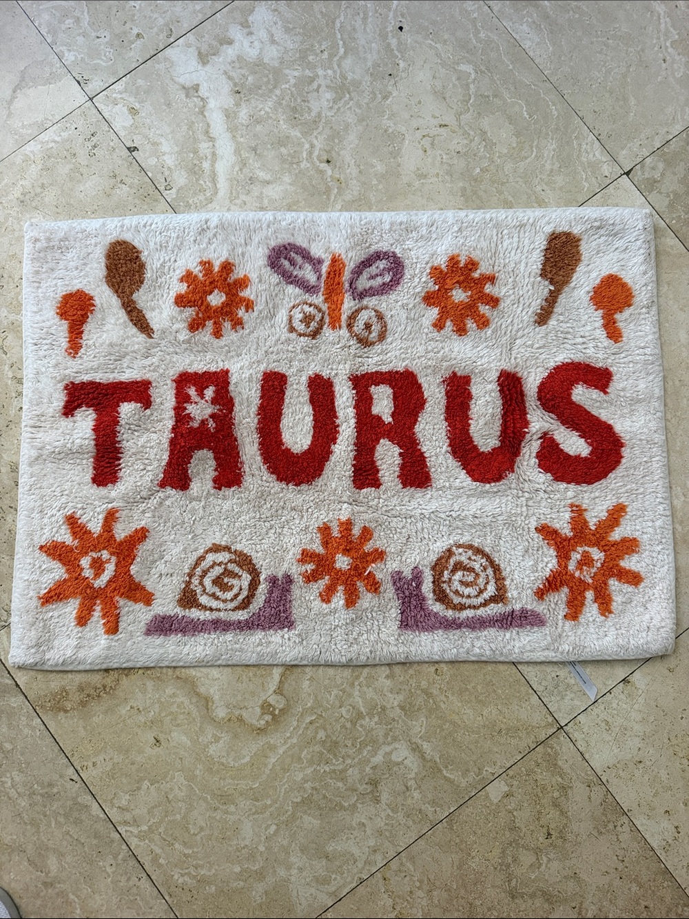 Taurus Accent Rug - Red & Orange Zodiac Home Accent 18inches x 30 inches